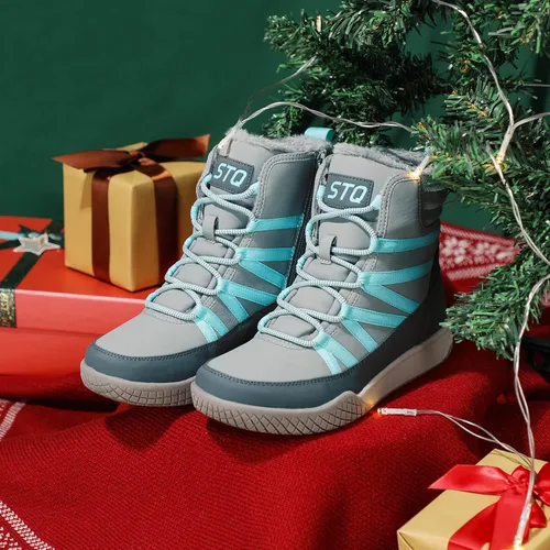 Miniatura 7 de STQ Botas de invierno para caminar para mujer, con cremallera, ligeras, acogedoras, botines con cordones