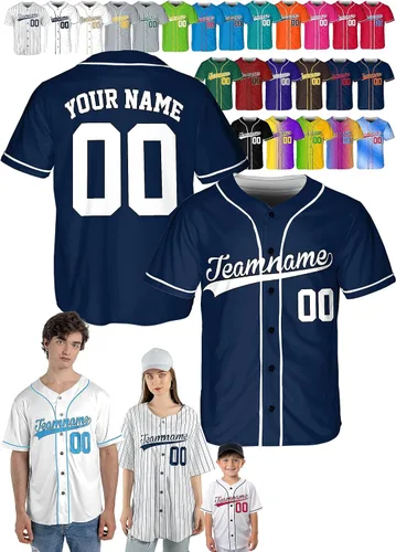Camiseta de béisbol personalizada, camiseta de béisbol personalizada, uniforme deportivo para hombres, mujeres, adultos y niños, haz tus propias