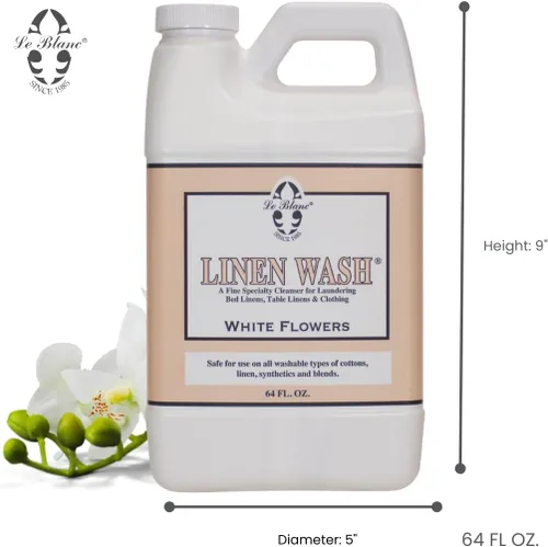 Miniatura 2 de Le Blanc® White Flowers Linen Wash® - Limpiador de ropa de lujo para ropa de cama y mesa, 64 onzas (paquete de 1)