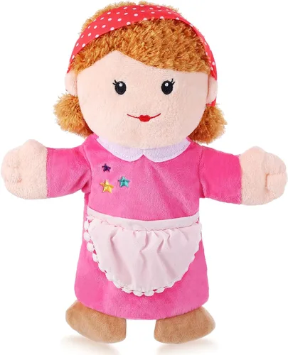 Miniatura 23 de 1 pieza de marionetas de mano familiares de 12 pulgadas, abuelos, mamá y papá, hermano y hermana, marionetas de mano de peluche para niños, juguetes