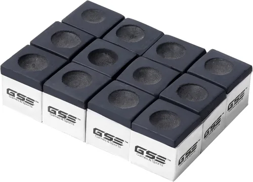 GSE Games & Sports Expert Paquete de 12 tizas para billar/billar, accesorios para mesa de billar para uso en el hogar/torneo (6 colores disponibles)