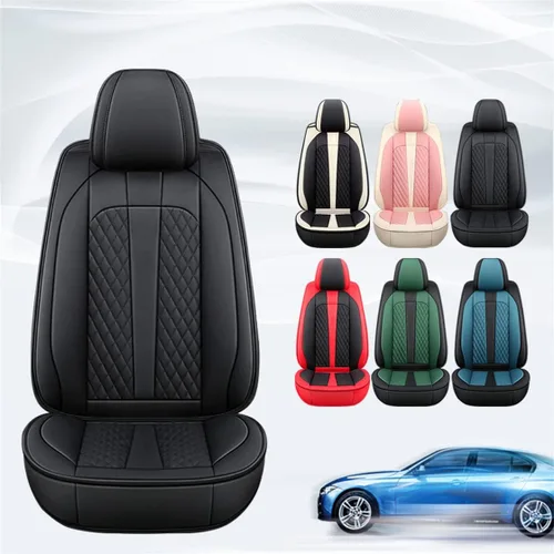 Miniatura 7 de Fundas de asiento de automóvil para Toyota RAV4 Hybrid 2016-2021, juego de fundas de asiento de automóvil de piel sintética para asientos delanteros