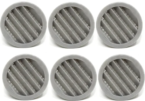 Miniatura 12 de 2.5 "rejilla redonda de plástico Soffit rejilla de ventilación de aire para reptiles cubierta (6, marrón)