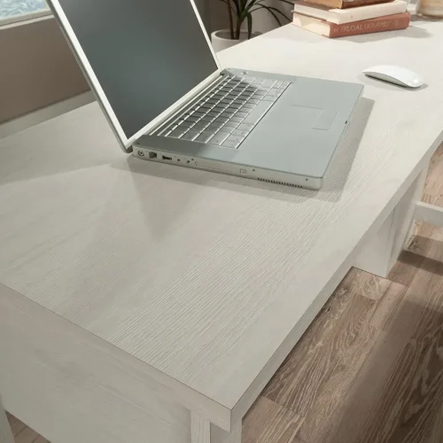 Miniatura 5 de Sauder Summit Station - Escritorio esquinero en forma de L para oficina en casa con cajón y estante de almacenamiento abierto, en roble glaciar