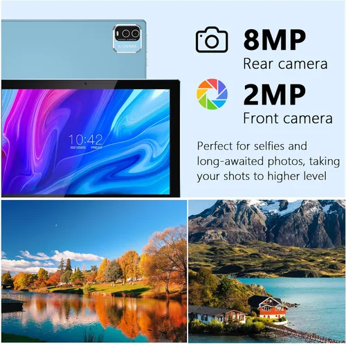 Miniatura 6 de HOTTABLET Kit de tableta Android 15 de 10 pulgadas con estuche/lápiz capacitivo, 12 (4+8 expandir) GB RAM+64 GB ROM, cámara dual de 2+8 MP, batería