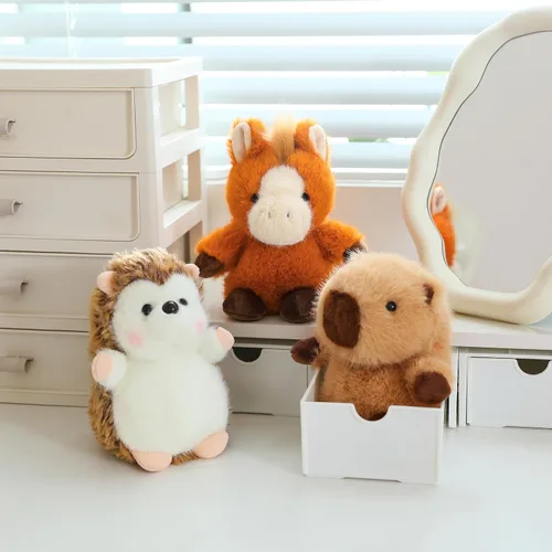Miniatura 5 de PEACH CAT Capybara - Lindo animal de peluche de Capibara pequeño, juguetes de peluche, regalos para niños, color marrón (chorreado)