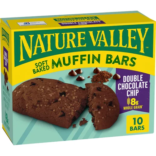 Miniatura 13 de Nature Valley Barras de magdalenas horneadas suaves, chispas de chocolate, barras de aperitivos, 10 barras, 12.4 onzas