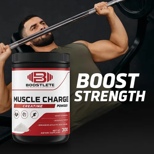 Miniatura 6 de MuscleCharge - Monohidrato de creatina en polvo de alta calidad, apoya el crecimiento muscular, la fuerza, el rendimiento y la energía, probada