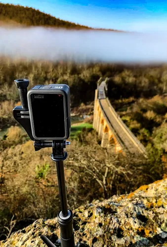 Miniatura 3 de Soporte vertical negro para GoPro Hero 4/5/6/7/8/9, DJI Osmo Action, compatible con iPhone