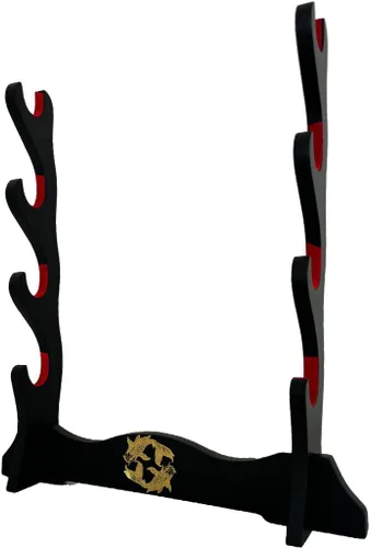 Miniatura 8 de Soporte de espada de terciopelo japonés acolchado Katana Stand Samurai Display Rack Soporte Todo Tanto Espada yin y Yang 1 Nivel