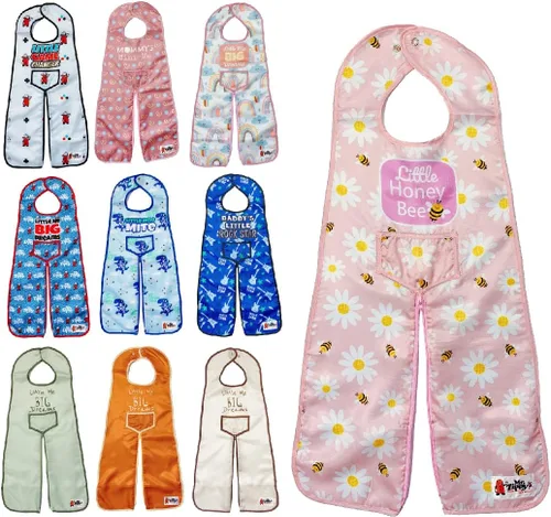 Miniatura 5 de Moore of Rachel's New Mr. Zippy - Baberos impermeables de cuerpo completo súper suaves en bonitos diseños para bebés de 6 a 36 meses