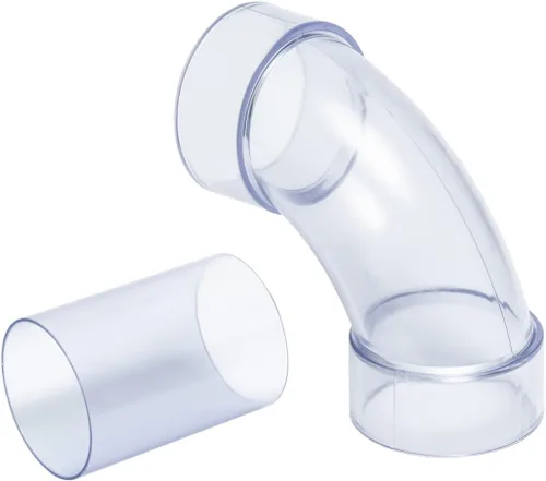POWERTEC 70321 Codo de 90 grados de identificación de 2-1/2 pulgadas para tuberías de recolección de polvo de 2-1/2 pulgadas, adaptadores y