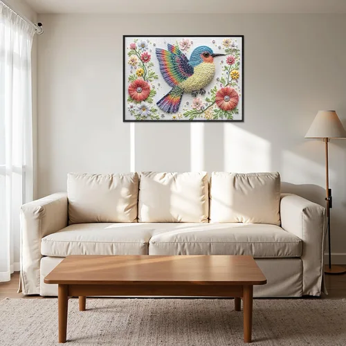 Miniatura 8 de Gem Bird - Rompecabezas de 1000 piezas para adultos, rompecabezas difícil de 1000 piezas para adultos, rompecabezas de pájaros coloridos estilo arte