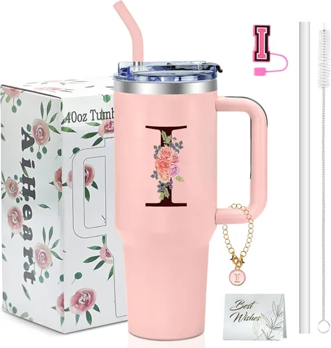 Miniatura 28 de Regalos de cumpleaños para mujeres, vaso con monograma con asa, regalos personalizados para mamá, regalo con monograma para mujer, vasos