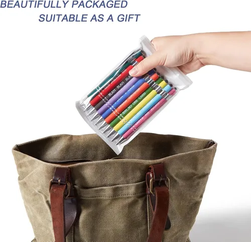 Miniatura 6 de 10 bolígrafos multicolor divertidos con citas quejándose y función de pantalla táctil, regalos de oficina, bolígrafos pasivos negativos