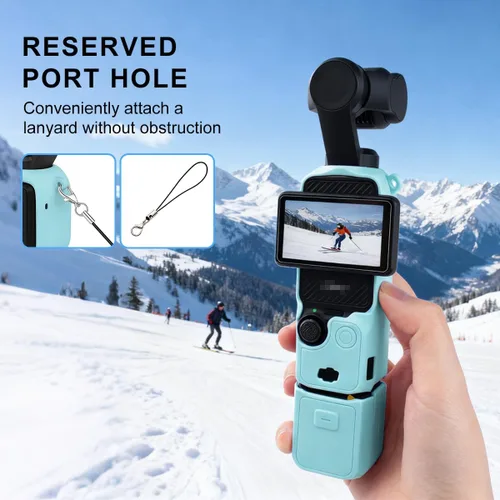 Miniatura 5 de HRH Pocket 3 - Funda de silicona para DJI Osmo Pocket 3, protector de lente, resistente a los arañazos, compatible con DJI OSMO Pocket 3 Creator