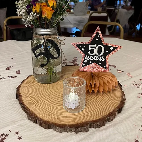 Miniatura 5 de KEILEOHO 9 piezas de rebanadas de madera natural con corteza, discos de árbol sin terminar de 8 a 10 pulgadas, rebanada de madera redonda
