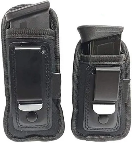 Funda Universal IWB para Cartucho | Funda Interior de Cintura | Cargador Oculto de Cartuchos de Pila Individual y Doble para 9mm/.40/.45/.380 |