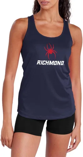 Miniatura 18 de Camiseta deportiva sin mangas oficial de NCAA Collegiate para mujer, con espalda cruzada, colección con logotipo primario