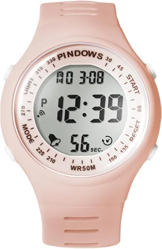 PINDOWS Relojes para mujer, 164.0 ft, impermeables, para exteriores, relojes deportivos digitales multifunción, calendario LED de siete colores, con