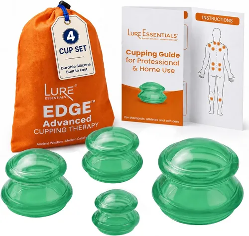 Miniatura 16 de Juego de terapia de ventosas de silicona, tazas de masaje profesional para terapia de ventosas, kit de 4 tazas para masaje, liberación miofascial