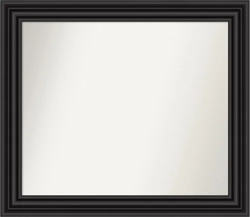 Miniatura 214 de Amanti Art Espejo personalizado, espejo de baño negro puente, espejo de pared o espejo de tocador de baño sobre el fregadero (26 x 26 pulgadas)