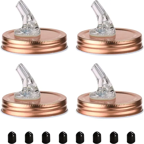 Miniatura 11 de Tarro con pico vertedor Mason Jar. Picos vertedores de flujo libre para tarro Mason Jar, tarro Mason para pico de boca regular tamaño 70mm Paquete
