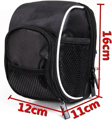 Miniatura 2 de Disconano® Bolsos de Manillar para Bicicleta de Ciclismo con Cestas Frontales Negras con Funda para Lluvia