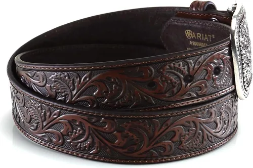 Miniatura 2 de ARIAT Western Belt A10006944 - Hebilla de cristal en relieve floral para mujer