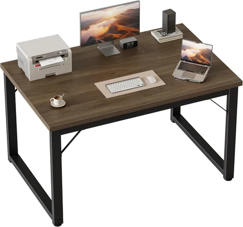 Miniatura 18 de Mericonia Escritorio para computadora de 40 pulgadas, escritorio ejecutivo moderno y grueso, mesa de escritura simple resistente para el hogar, roble