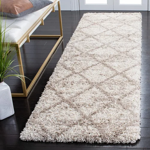 Miniatura 76 de SAFAVIEH - Alfombra de la colección Hudson Shag, diseño de enrejado moderno, no desprende pelusa y fácil de cuidar, 2 pulgadas de grosor, ideal