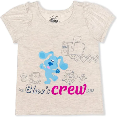 Miniatura 3 de Nickelodeon Blues Clues - Camiseta de manga larga de 3 piezas para niñas camiseta de manga corta y leggings para niños pequeños