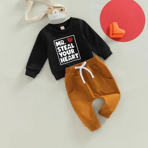 Miniatura 44 de Mameluco de manga larga con estampado de corazón para el día de San Valentín, recién nacido, para bebés, niños y niñas