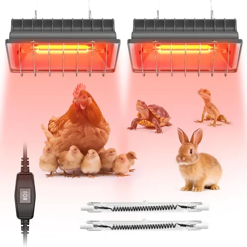 Miniatura 2 de Lámpara de calor para gallinero, calentador de criador de 300 W para pollitos cable de 9.84 pies, placa de calefacción aprobada por UL y lámpara