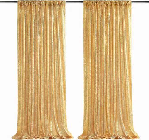 Miniatura 13 de Telón de fondo de lentejuelas moradas 2 paneles 2FTx8FT con purpurina telón de fondo cortinas para fiesta de Halloween fondo de fotos para bodas
