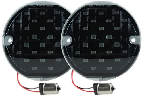 Miniatura 10 de ZYTC - Juego de 2 micas Touring OEM ahumadas de 3.25 pulgadas para motocicleta Harley Davidson, Electra Glides