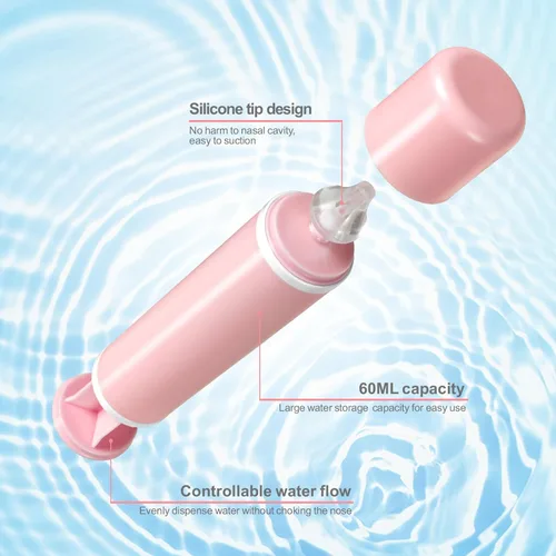 Miniatura 3 de Aspirador nasal para bebés y adultos, 2 unidades, limpiador de jeringas de nariz, limpiador nasal para todas las edades, aspirador nasal manual