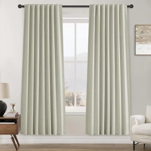 Miniatura 82 de Cortinas opacas de 54 pulgadas de largo para dormitorio, sala de estar, cortinas beige con aislamiento térmico, oscurecimiento de la habitación
