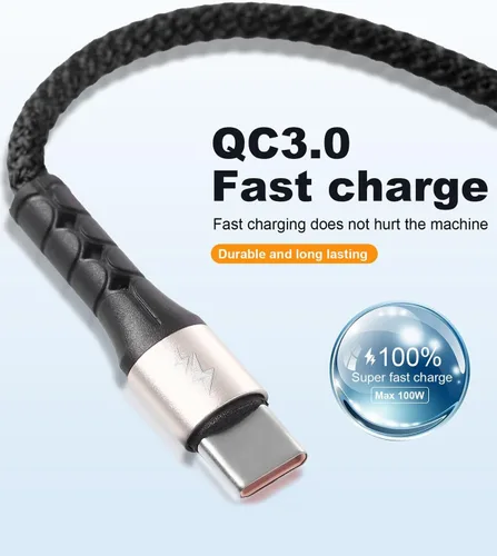 Miniatura 5 de SIQIWO Cable multiUSB C de carga rápida, [paquete de 4 pies/2] QC 3.0 (3A), cable divisor USB C, cable de carga 4 en 1 con 4 puertos tipo C