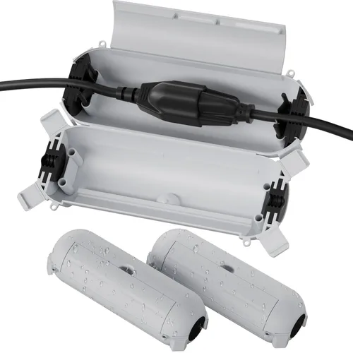 Miniatura 31 de Flemoon [Paquete de 3] Cubierta de cable de extensión para exteriores, impermeable, resistente a la intemperie, caja de conexión eléctrica