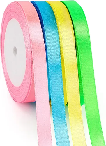 Miniatura 22 de DECYOOL - Cinta de Navidad, 4 rollos de 100 yardas de cintas navideñas para envolver regalos (0.6 in de ancho, rojo, verde, dorado y plateado)