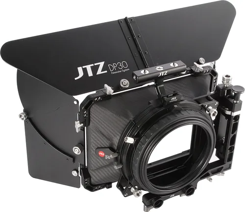 JTZ DP30 Cine Lens Fibra de Carbono 4x4 Swing-Away Caja Mate con 0.591 in/0.748 in Rod Rail Rig para Sony FS5 FS7 ARRI RED Canon C100 C200 C300 BM D