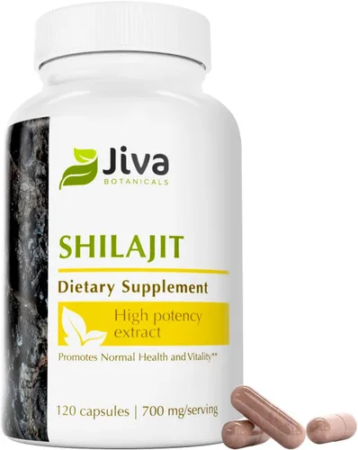 Jiva Botanicals Suplemento Shilajit prémium de 700 mg, extracto de cápsulas de Shilajit con minerales, ácido fúlvico/húmico para apoyo inmunológico