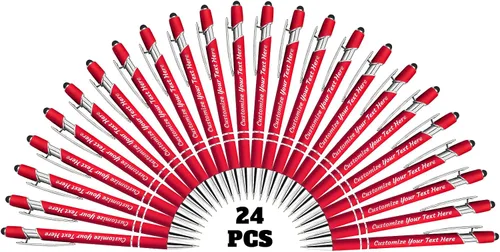 Miniatura 59 de 12 bolígrafos personalizados a granel, bolígrafos personalizados con grabado personalizado con nombre o texto, regalo ideal de aniversario