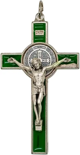 Medalla de San Benito Crucifijo | Santo Patrón de los Estudiantes y Europa | Incluye estuche y cordón | Gran regalo católico para la primera