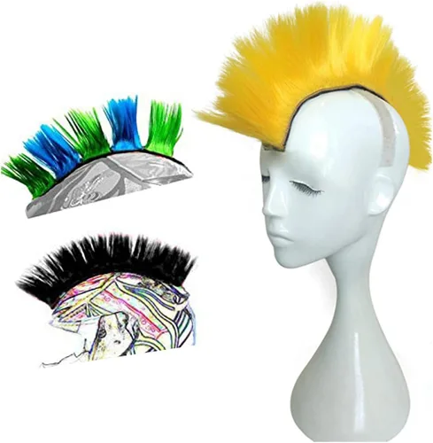Miniatura 5 de Helmet Hawks Mohawk Pelucas sintéticas para bicicleta/casi casco/palo reutilizable diseño