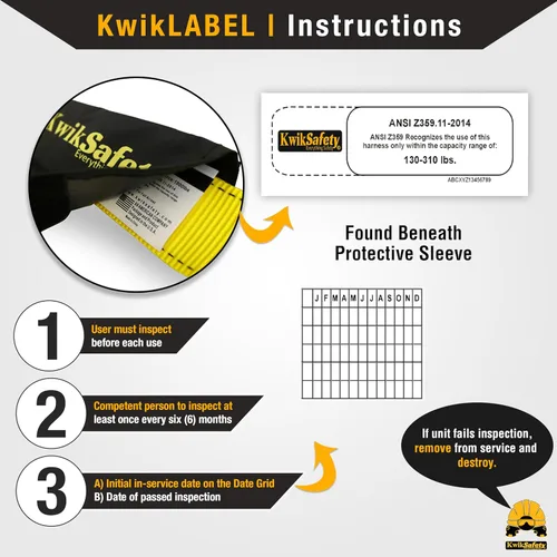 Miniatura 4 de KwikSafety - Fall Protection Safety Harness - Construction & Roofing Fall Arrest Safety Harnesses - ANSI OSHA Compliant Estándar