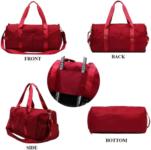 Miniatura 3 de KARRESLY Bolsa deportiva de gimnasio para mujeres u hombres, bolsa de viaje con bolsillo húmedo y compartimento para zapatos para entrenamiento