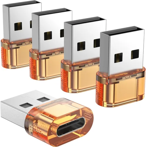 Miniatura 8 de Adaptador USB-A a USB-C paquete de 5 unidades, convertidor cargador USBC hembra a A macho, convertidor USB a USBC para iPhone 15 Plus Pro Max/Apple