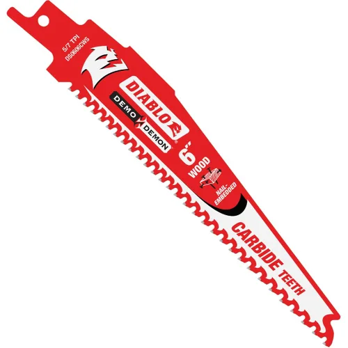 Miniatura 8 de Diablo Steel Demon Hojas de sierra alternantes con dientes de carburo para metal delgado - Vida de corte 50 veces más larga - 6" de longitud, 12 TPI